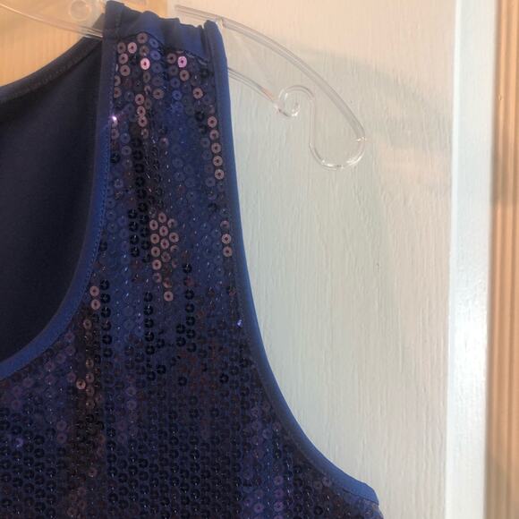 Covington Blue Sequins Shell Tank Size L (NWT) - Picture 10 of 15
